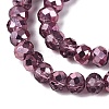 Transparent Electroplate Glass Beads Strands LS-EGLA-Q131-01A-06-3