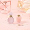  Faceted Natural Gemstone Openable Perfume Bottle Pendants AJEW-NB0002-09-3