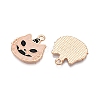 Halloween Theme Rack Plating Luminous Alloy Enamel Pendants ENAM-N056-239G-4