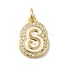 Brass Micro Pave Cubic Zirconia Pendants KK-K354-02G-S-1