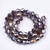 Electroplate Glass Beads Strands X-EGLA-Q118-6mm-B01-2