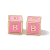 Rack Plating Brass Enamel Beads KK-B060-04G-05B-2