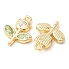 Alloy with Rhinestone Pendants AL-CBA7256-01G-4
