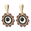 Natural Red Jasper & Black Onyx Stud Earrings EJEW-MZ00281-02-1