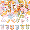 100Pcs Christmas Reindeer Transparent Resin Cabochons RESI-SC0005-58-1