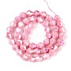 Anti-Tarnish Electroplate Glass Beads Strands GLAA-T025-8mm-12G-2