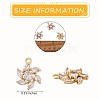 6 Pieces Flower Clear Cubic Zirconia Charm Pendant Brass Flower Charm Long-Lasting Plated Pendant for Jewelry Necklace Earring Making Crafts JX399A-5