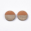 Transparent Resin & Walnut Wood Pendants X-RESI-S358-02C-A01-2
