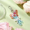 Bouquet Glass Seed Beaded Pendant Decoration HJEW-JM02561-03-2