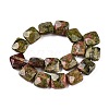 Natural Unakite Beads Strands G-T138-158-2