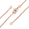 0.9MM Brass Box Chain Necklaces Making NJEW-D302-74RG-1