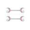 316L Surgical Stainless Steel Moon Nipple Rings WG12885-05-1