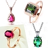 Pointed Back Glass Rhinestone Cabochons RGLA-OC0001-03D-9