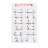 304 Stainless Steel Huggie Hoop Earrings EJEW-O087-14P-3