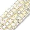 Electroplate Glass Beads Strands EGLA-H108-01A-AB07-1