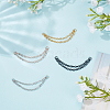 8Pcs 4 Colors Stainless Steel Cartilage Earrings with Double Dangle Chains AJEW-ME0001-50-5
