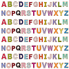 4 Bags Alloy Enamel Alphabet Beads ENAM-SC0007-70-1