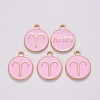 Alloy Enamel Pendants X-ENAM-S124-01B-09A-2