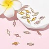 SHEGRACE Brass Pave Cubic Zirconia Oval Connector Charms XGRQ2O712-439G-4