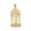 Brass Micro Pave Cubic Zirconia Pendants KK-G519-16G-1