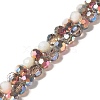 Transparent Electroplated Glass Beads Strands X-GLAA-G097-04D-1