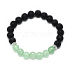 Natural Green Aventurine Beads Stretch Bracelets BJEW-R309-02-A14-1