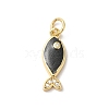 Rack Plating Brass Clear Cubic Zirconia Pendants KK-Z056-33G-01-1