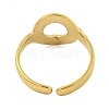 Ion Plating(IP) Round 304 Stainless Steel Open Cuff Rings for Women RJEW-A044-01A-G-3