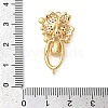 Brass Micro Pave Clear Cubic Zirconia Fold Over Clasps KK-G505-14B-G-3