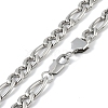 Non-Tarnish 201 Stainless Steel Figaro Chain Necklaces NJEW-I127-02P-1