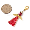 Angel Glass Seed Beads Pendants Decrotions HJEW-MZ00113-4