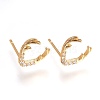 Brass Stud Earrings KK-O104-21G-NF-1