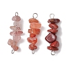 30Pcs 30 Styles 304 Mixed Gemstone Chip Beaded Connector Charms PALLOY-JF02873-02-2