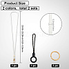 2Pcs Polyester Mobile Straps HJEW-GF0001-65-2