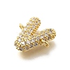 Brass Micro Pave Cubic Zirconia Links KK-I717-04V-2