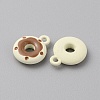 Frosted Painted Colored Alloy Pendants FIND-TAC0010-82J-2