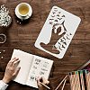 Plastic Reusable Drawing Painting Stencils Templates DIY-WH0202-341-3