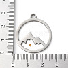 Non-Tarnish 201 Stainless Steel Pendants STAS-D041-17P-3