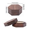 Hexagon Wooden Finger Ring Boxes CON-WH0085-66-7