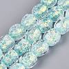 Handmade Foil Glass Beads Strands FOIL-Q002-05I-1