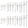 Olycraft 24Pcs 12 Style Rack Plating Alloy Pendants PALLOY-OC0002-97-1