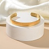 304 Stainless Steel Plain Cuff Bangles for Women BJEW-P344-01B-G-2