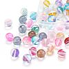 50Pcs 10 Colors Synthetic Moonstone Beads Strands G-YW0001-08-6