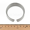 304 Stainless Steel Wide Open Cuff Bangles for Women BJEW-K230-03A-P-4