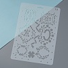 Plastic Reusable Drawing Painting Stencils Templates DIY-F018-B19-4