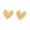 Ion Plating(IP) 304 Stainless Steel Heart Stud Earrings for Women EJEW-I285-09G-1