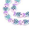 Dyed & Heated Glass Enamel Beads GLAA-T023-45B-3