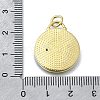 Brass Micro Pave Cubic Zirconia Pendants X-KK-V010-06G-01-3