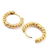 Twist Ring 304 Stainless Steel Hoop Earrings for Women EJEW-C067-13G-2