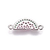 Brass Micro Pave Cubic Zirconia Links ZIRC-A009-29P-2